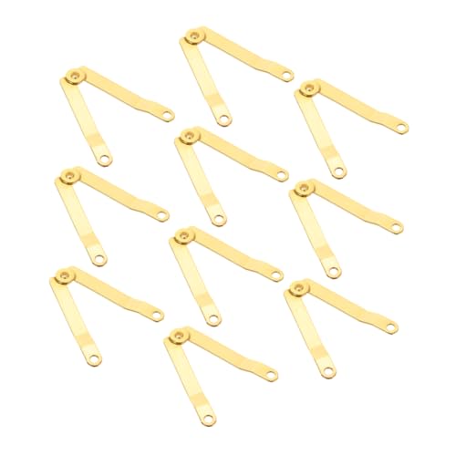 LALAFINA 10 Stück Teiliges Metallstützscharnier für Kleine Schmuck und Geschenkboxen Langlebige Eisenkonstruktion Professionelle Montageplatte Sanfte Öffnung und Zuverlässige Deckelstütze von LALAFINA