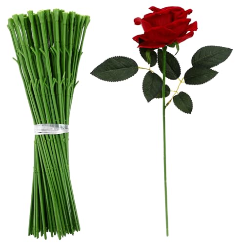 LALAFINA 100 Stück Künstliche Blumenstiele Grün Flexible Blumendraht für DIY Blumenarrangements Seifenblumen Basteln Hochzeit Party Wohnkultur LALAFINA 100 Stück Künstliche Blumenstiele Grün Flexible Blumendraht für DIY Blumenarrangements Seifenblumen Basteln Hochzeit Party Wohnkultur von LALAFINA