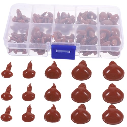 LALAFINA 100 Stück Kunststoff Nasen für Stofftiere Bastelzubehör Robust Sicher Für Amigurumi DIY Zubehör LALAFINA 100 Stück Kunststoff Nasen für Stofftiere Bastelzubehör Robust Sicher Für Amigurumi DIY Zubehör von LALAFINA