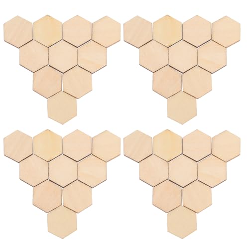 LALAFINA 100 Stück Sechseckige Holzstücke Buchenholz DIY Bastelornamente für Hochzeit Geburtstag und Weihnachten Holzformen für Kreative Dekorationen LALAFINA 100 Stück Sechseckige Holzstücke Buchenholz DIY Bastelornamente für Hochzeit Geburtstag und Weihnachten Holzformen für Kreative Dekorationen von LALAFINA