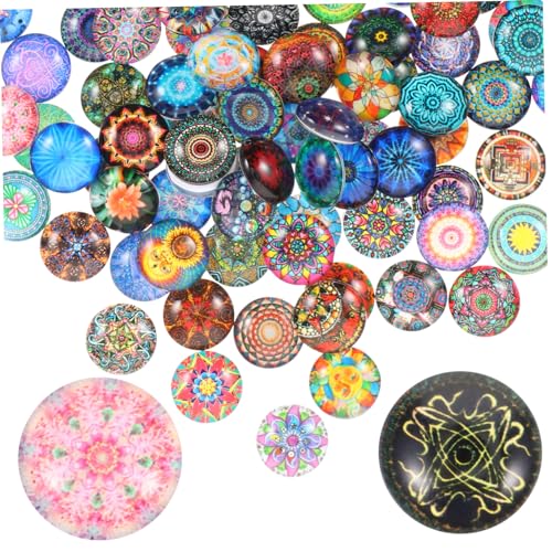 LALAFINA 12 Mm Rundes Mosaikfliesen-Set Gemischte Mosaikmurmeln Zum Basteln Dekorative Glasfliesen Für Zuhause von LALAFINA