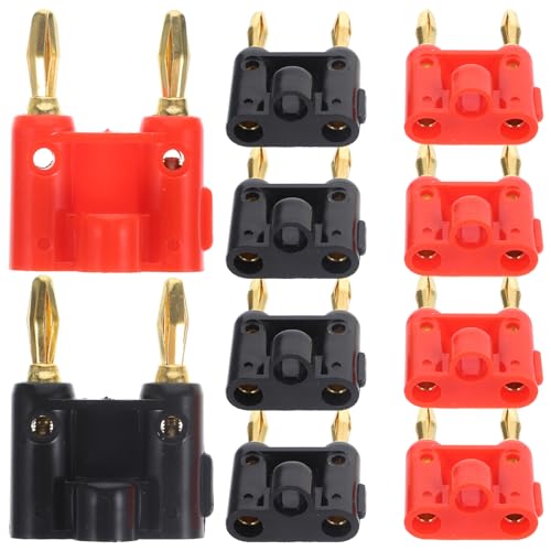 LALAFINA 10Stücke Doppelte Goldplattierte Bananenstecker Schraubbare Lautsprecherstecker für Empfänger und Surround Soundsysteme Hohe Stabilität Einfache Installation LALAFINA 10Stücke Doppelte Goldplattierte Bananenstecker Schraubbare Lautsprecherstecker für Empfänger und Surround Soundsysteme Hohe Stabilität Einfache Installation von LALAFINA