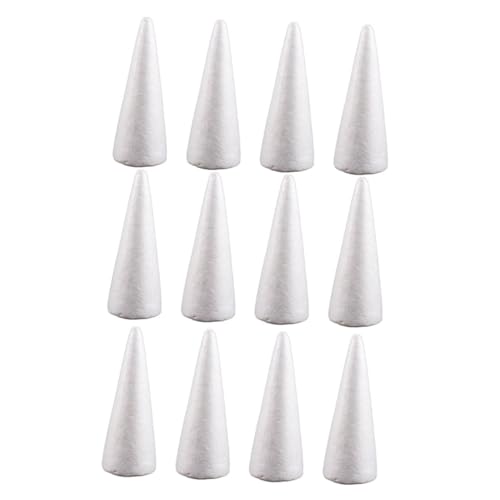LALAFINA 12 Stück Weiße Styropor für DIY Weihnachtsbaum Dekoration Bastelmaterial für Kreative Projekte für Weihnachtsfeiern von LALAFINA