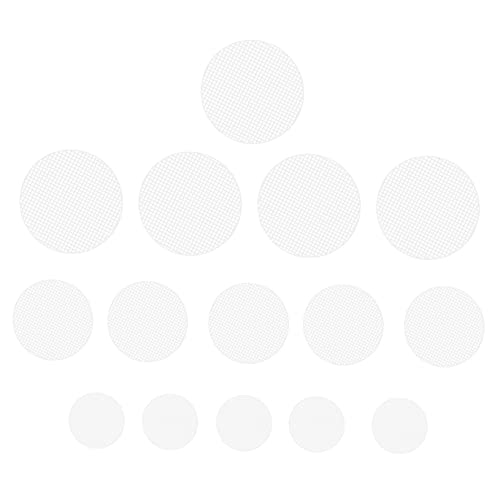 LALAFINA 15 Stück Teiliges DIY Gewebte Plastikrunde Gitterblätter für Taschenbodenbeschichtung Vielseitige Bastelunterlage Weiß von LALAFINA