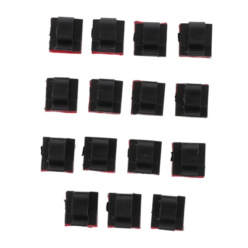 LALAFINA 15 Stück Teiliges Selbstklebend mit Acrylrücken Kunststoff kabelhalter für Schreibtisch organisierung Kompatibel mit USB Audiokabeln Platzsparend und Rückstandsfrei Entfernbar von LALAFINA