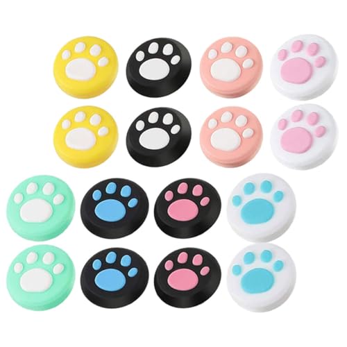 LALAFINA 16Stücke Teiliges Joystick Cover mit Katzenpfoten Muster rutschfeste Daumenstick Abdeckungen für Controller Installieren und Dekorativ von LALAFINA