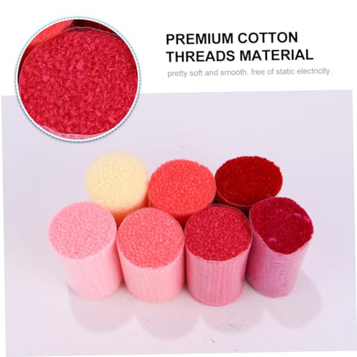 LALAFINA 18 Stück Teiliges Dickes Baumwollgarn Rot Hochwertiges Stick Strickgarn für Kissen Teppich und Handarbeiten Farbecht Weich für Kreative Handstickerei und DIY Projekte von LALAFINA