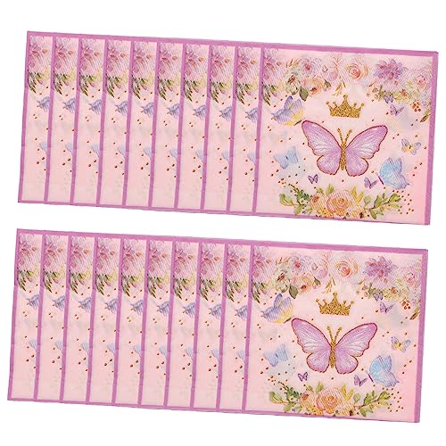 LALAFINA Boxen Bunte Servietten Mit Schmetterlingsdruck Papierservietten Für Partys Hochzeiten Und Feiern Pro Box Boxen von LALAFINA