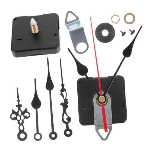 LALAFINA Uhrwerk Mechanismus Satz Geräuschloser Selbstgemacht Uhr Ersatz Kunststoff Uhrzeiger 2 Teile für Wanduhren Heimbedarf von LALAFINA