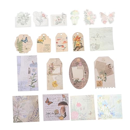 LALAFINA 2 Sätze Taschenmaterialpaket Goldenes Bücherregal Unterlage Funkeln Zange Soja Vinyl Klebrig Fettspritzer Kammerdiener Liebes-Requisiten Behälter Automatisch Hände Abteil Aufkleber von LALAFINA