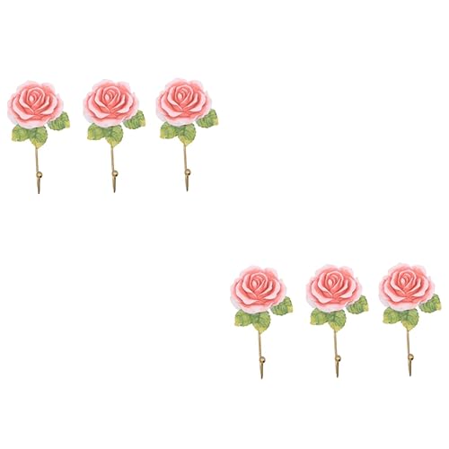 LALAFINA 2 Sätze Teiliges Rosen Wandhaken Hochwertigem Wandmontierte Kleiderhaken Für Kleidung Hüte Taschen Robuste Und Langlebige Deko Haken Für Schlafzimmer Wohnzimmer 3 Stück * 2 LALAFINA 2 Sätze Teiliges Rosen Wandhaken Hochwertigem Wandmontierte Kleiderhaken Für Kleidung Hüte Taschen Robuste Und Langlebige Deko Haken Für Schlafzimmer Wohnzimmer 3 Stück * 2 von LALAFINA