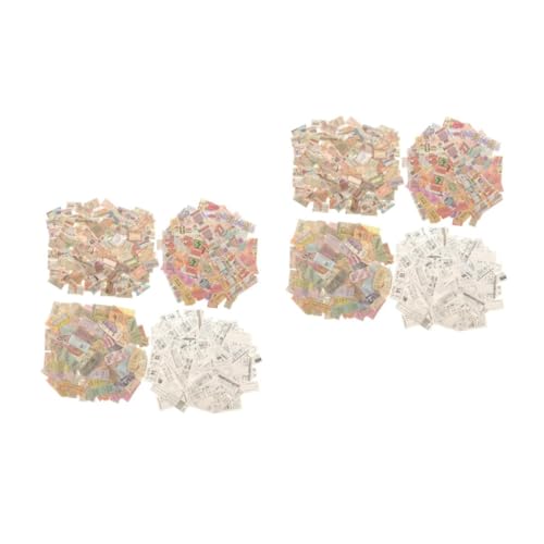 LALAFINA 2 Sätze Vintage Hintergrundpapier Dekoratives Bastelpapier Für Scrapbooking Und DIY Projekte Für Notizbücher Und Fotoalben Vielseitig Einsetzbar Und Leicht Zu 400 Stück * 2 von LALAFINA