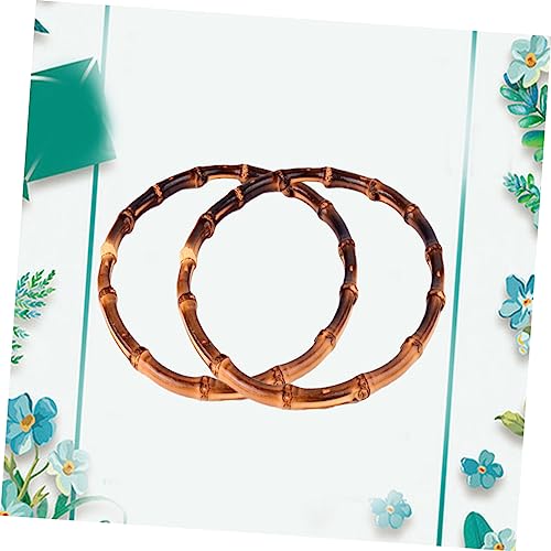 LALAFINA 2 Stück Bambus Rundgriff Innendurchmesser Handgefertigte Tasche Ersatzhenkel Teiliges Nachhaltige DIY Handtaschen Griffe für Handtaschen Zubehör LALAFINA 2 Stück Bambus Rundgriff Innendurchmesser Handgefertigte Tasche Ersatzhenkel Teiliges Nachhaltige DIY Handtaschen Griffe für Handtaschen Zubehör von LALAFINA