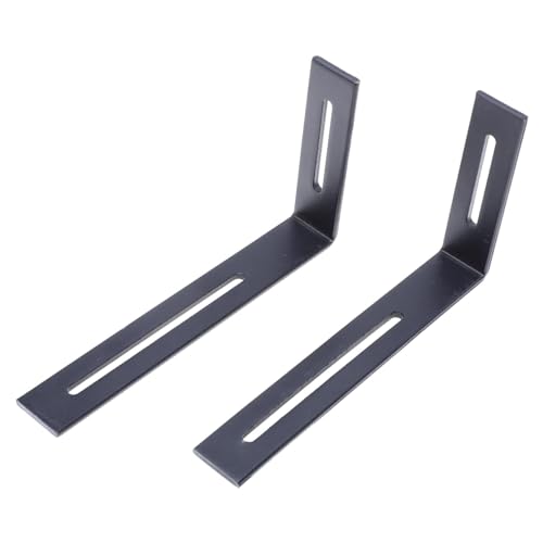 LALAFINA 2 Stück Edelstahl Verstellbare Metallwinkel mit Langloch Robuste Förmige Eckwinkel zur Möbelverstärkung Poliert Kratzfrei für Schränke Tische von LALAFINA