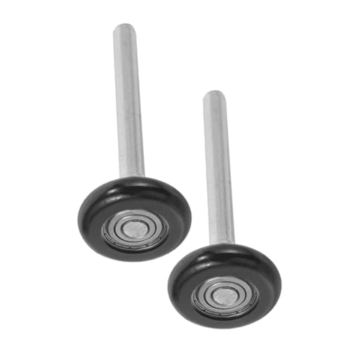 LALAFINA 2 Stück Garage Türrollen mit Stahlstift Verstärkte Nylon Laufrollen für Geräuscharmen Betrieb Langlebige Garagentor Ersatzteile Kompatibel mit Automatischen Schiebetürschienen von LALAFINA