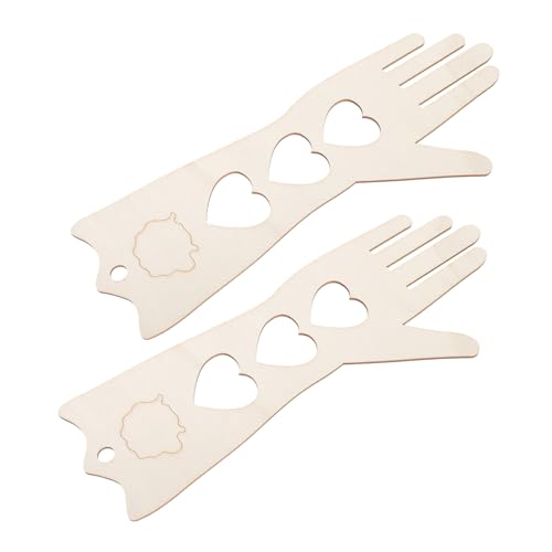 LALAFINA 2 Stück Holz Strickhandschuh Modell Mittlere Leichtes Robustes Holz Wiederverwendbarer Handschuhformer für Exaktes Stricken Glatte Oberfläche zum Bemalen und Individuellen von LALAFINA