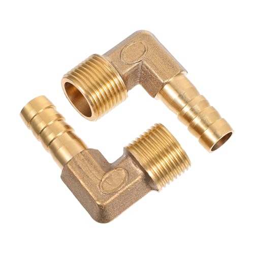 LALAFINA 2 Stück Messing Winkelverbinder Teiliges Langlebige Luftschlauch Anschlussfittings Installieren Leichtes Messing Material für Wasserfilter und Schlauchanschlüsse von LALAFINA