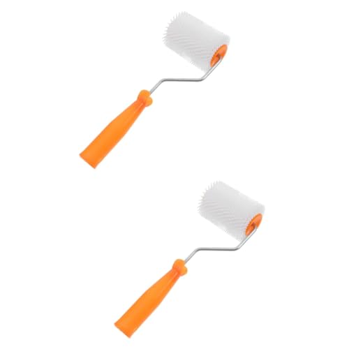 LALAFINA 2 Stück Selbstnivellierende Entschäumungswalze Spiked Roller für Zement Blasenentferner Langlebiges Werkzeug für Große Flächen Einfach Handhabung Robustes Design von LALAFINA