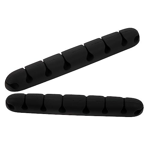 LALAFINA 2 Stück Teiliges Kabel Organizer mit Schlitzen Selbstklebender Kabelhalter für USB und Datenkabel Multifunktionaler Schreibtisch Kabelmanagement Halterung für Büro und Zuhause von LALAFINA