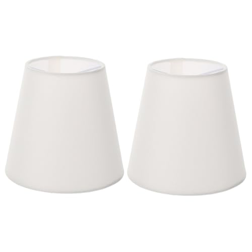 LALAFINA 2 Stück Teiliges Stoff trommellampenschirm Lampenschirm Abdeckung für Pendelleuchte Stehlampe Tischlampe Cremefarben Dekorativ und Schützend Geeignet für Wohn Arbeitsräume von LALAFINA