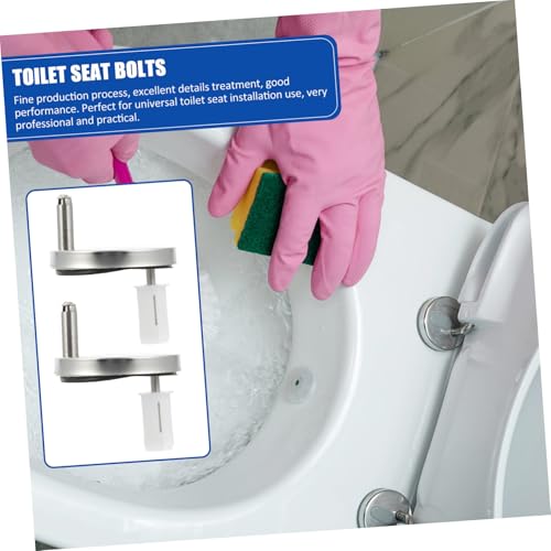 LALAFINA 2 Stück Toilettensitz Scharnier Schraubenset Robust Schnellverschluss Ersatzteile für Wc sitz Befestigung für Bad Hotel Öffentliche Toiletten Einfache Montage Stabile Fixierung LALAFINA 2 Stück Toilettensitz Scharnier Schraubenset Robust Schnellverschluss Ersatzteile für Wc sitz Befestigung für Bad Hotel Öffentliche Toiletten Einfache Montage Stabile Fixierung von LALAFINA