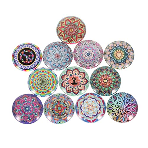 LALAFINA 20 Stück 18 Mm Glas-Patches Mit Rundem Muster Edelstein-glasaufkleber Für Schmuck Dekorative Patches Perfekt Für Geburtstag Hochzeit Muttertag Valentinstag von LALAFINA