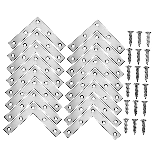 LALAFINA 20 Stück Förmige Eckhalterung Teiliges Möbelverbinder Rostfreiem Stahl und Kohlenstoffstahl zur Verstärkung von Möbelkonstruktionen Sicheren Verbindung von Möbelteilen von LALAFINA