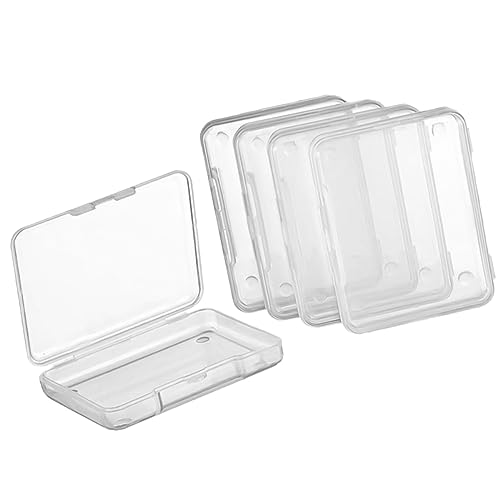 LALAFINA 20 Stück Kunststoff Aufbewahrungsbox mit Klappdeckel Robuste Schmuckhalterung für Ringe Perlen und Gadgets Transparente Lagerlösung für Reisen und Outdoor Nutzung von LALAFINA