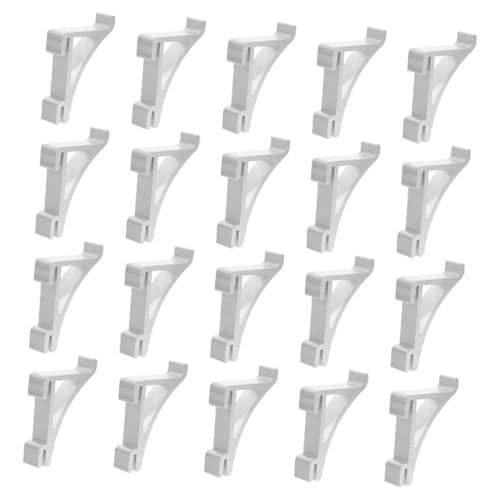 LALAFINA 20 Stück Teiliges Aluminium Gefrierschrank Regalhalter Clips Vielseitige Kühlschrank Regalklammern mit Haken für Einfache Installation und Effiziente Raumnutzung in Kühl und von LALAFINA