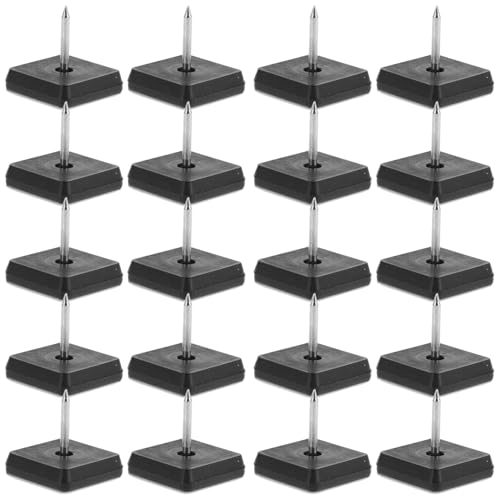 LALAFINA 20 Stück Teiliges Möbelgleiter für Stühle mit Nägeln PTFE Bodenschützer für Teppich und Holzfußböden Geräuschloser Möbeltransport Effektiver Schutz für Möbel und Wände von LALAFINA
