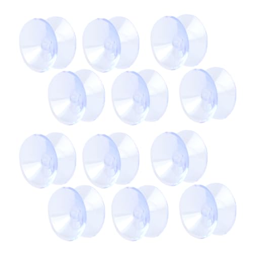 LALAFINA 20 Stück rutschfeste Saugnapf Pads für Tischplatten Doppelseitige Saugnäpfe für Glasoberflächen Couchtische Badezimmer rutschfest und Langlebig von LALAFINA