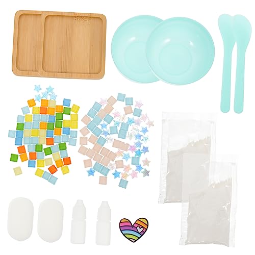 LALAFINA 2sätze DIY Tassenunterlagen Bastelmaterial Für Küche Tischdeko Handgefertigte Untersetzer Mit Basis Für Muster Gestaltung von LALAFINA