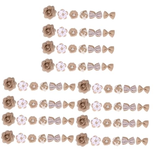 LALAFINA 72stücke Teiliges Aus Natürlichen Jute-Blumen Und Mini-leinen-Schleifen Für DIY-Dekoration Rustikale Ornamente Für Weihnachten Hochzeiten Und Partys LALAFINA 72stücke Teiliges Aus Natürlichen Jute-Blumen Und Mini-leinen-Schleifen Für DIY-Dekoration Rustikale Ornamente Für Weihnachten Hochzeiten Und Partys von LALAFINA