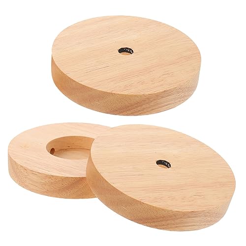 LALAFINA 3 Stück Runder Holzlampenständer Praktische Tischlampenbasis für Nachttischlampen Kompakt und Leicht für DIY Projekte und Kleine Nachtlichter LALAFINA 3 Stück Runder Holzlampenständer Praktische Tischlampenbasis für Nachttischlampen Kompakt und Leicht für DIY Projekte und Kleine Nachtlichter von LALAFINA
