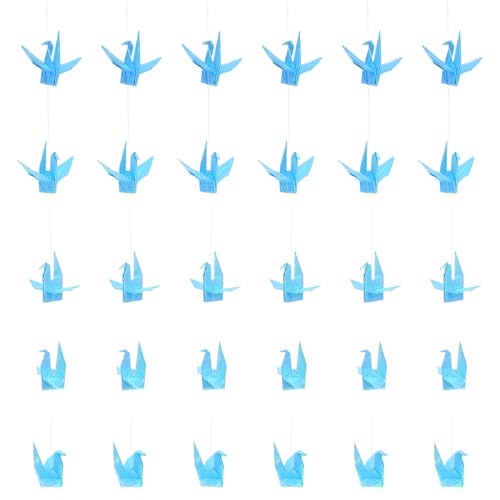 LALAFINA 30 Stück Origami-papierkraniche, 15 cm, Wasserdicht, Hängende Kranichgirlanden für Ornamentdekoration, Ornament, Hochzeit LALAFINA 30 Stück Origami-papierkraniche, 15 cm, Wasserdicht, Hängende Kranichgirlanden für Ornamentdekoration, Ornament, Hochzeit von LALAFINA
