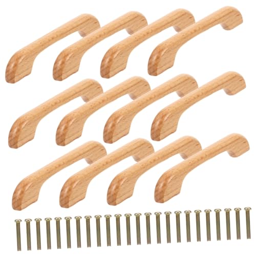 LALAFINA 36 Stück Teiliges Schrankgriff aus Buchenholz Ergonomische Möbelgriffe mit Neutralem Design Vielseitig für Kleiderschränke Modernes Stilvolles Zubehör mit Feiner Haptik von LALAFINA