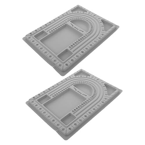 LALAFINA 4 Sätze Bead Board Für Schmuckdesign DIY Perlen Messwerkzeug Mit Maßstab Für Und Armbänder Für Bastelprojekte Und Schmuckherstellung 2 Stück * 4 von LALAFINA