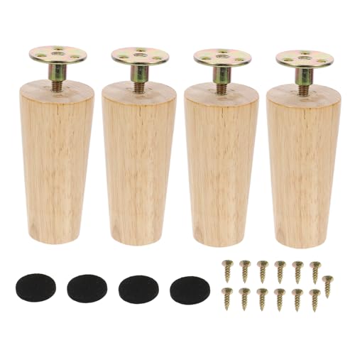 LALAFINA 4 Sätze Nordic Style Möbelbeine Massivem Holz Elegante Tischbeine für Sofas Schränke und Tv Möbel mit Fußschutzpads für Langlebigen Gebrauch von LALAFINA