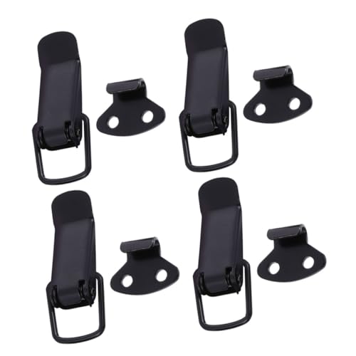 LALAFINA 4 Satz Teiliges Metall Spannverschluss Klemmbügel mit Federspannung Robuster Eisen Toggle Clamp für Türen Fenster Schränke und Kisten Schrauben Schwarz Vielseitiger LALAFINA 4 Satz Teiliges Metall Spannverschluss Klemmbügel mit Federspannung Robuster Eisen Toggle Clamp für Türen Fenster Schränke und Kisten Schrauben Schwarz Vielseitiger von LALAFINA