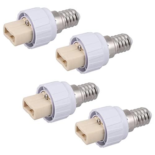 LALAFINA 4 Stück Lampensockel Adapter Keramik für LED und Energiesparlampen Installieren Kompatibel mit Tisch und Deckenlampen Langlebig und von LALAFINA