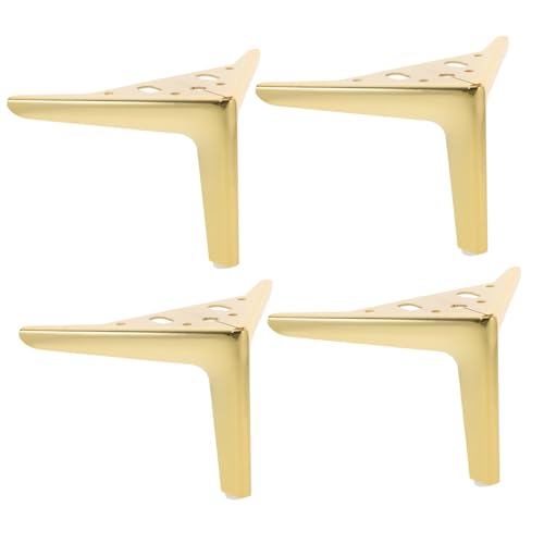 LALAFINA 4 Stück Metallmöbelfüße Höhenverstellbare Stützbeine für Sofas Schränke und Nachttische Robuste Langlebige Möbelbeine Kaltgewalztem Dreieckige Form von LALAFINA