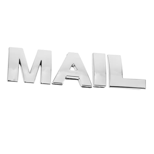 LALAFINA 4 Stück Selbstklebende Metallbriefkasten Buchstaben Teiliges Wetterfeste Langlebige Rostfrei und UV Beständig Einfache Montage für Briefkasten Namensschilder Silberfarbene von LALAFINA