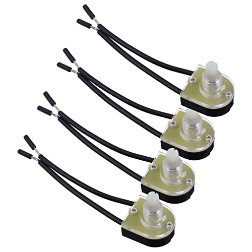 LALAFINA 4 Stück Teiliges Drehschalter für Deckenleuchten Langlebiger Einfach zu Montieren Praktischer Lampenknopf Geeignet für Wand und Tischlampen Sicher und Robust von LALAFINA