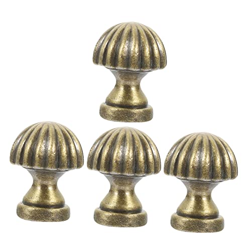 LALAFINA 4 Stück Teiliges Lampenschirm Dekorationsset Lampenkopf Retro Pilz Design Dekorative Lampenknöpfe für Tischlampen und Stehlampen Stilvolle Innenraumbeleuchtung von LALAFINA
