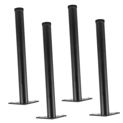 LALAFINA 4 Stück Teiliges Verstellbare Aluminiumlegierung Möbelfüße Dreieck Design Stabile Sofabeine für Bett Couch Schrank Modern Schwarz Langlebig von LALAFINA