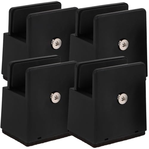 LALAFINA 4 Stück Teiliges Verstellbares Möbelerhöhungs Höhe Robuste Möbelheber für Bett und Sofabeine rutschfeste Rostfreie Möbelstützen für Stühle Tische Schränke Ergonomische von LALAFINA