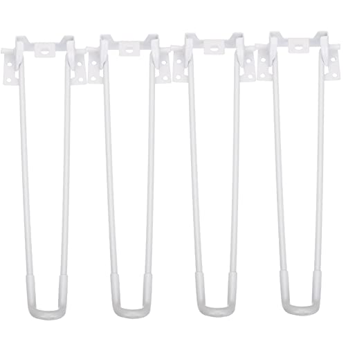 LALAFINA 4 Stück Teiliges Weiße Klappbare Haarnadel Tischbeine Metall Stabile Möbelbeine für Schreibtisch Couchtisch und Faltbare Computertische Platzsparendes Design Modernes DIY von LALAFINA