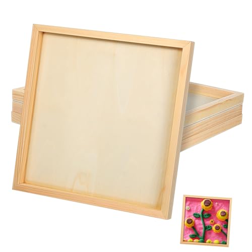 LALAFINA 4 Stück Unlackierte DIY Bilderrahmen Holz für Kreative Wand und Tischdekoration zum Basteln und Malen LALAFINA 4 Stück Unlackierte DIY Bilderrahmen Holz für Kreative Wand und Tischdekoration zum Basteln und Malen von LALAFINA