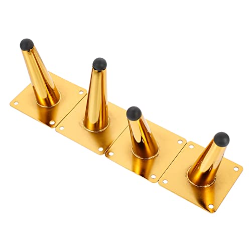 LALAFINA 4 Stück Verstellbare Möbelbeine Metall für Sofa Badezimmer und Couchtisch Stabil und rutschfest Gold Höhe für Möbel Upgrades von LALAFINA