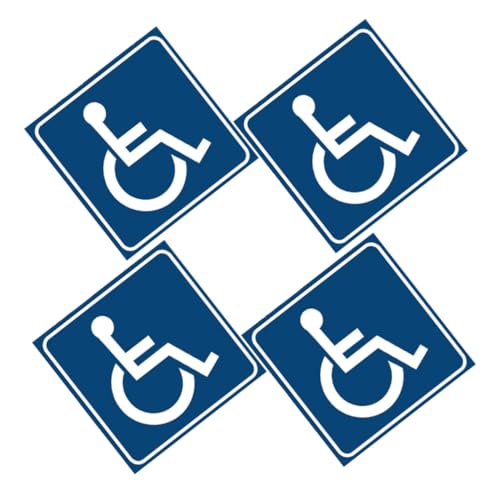 LALAFINA 4 Stück Wasserfeste Vinyl Rollstuhlschild Aufkleber Teilig Blau Selbstklebend Für Behindertenparkplätze Malls Krankenhäuser Parks LALAFINA 4 Stück Wasserfeste Vinyl Rollstuhlschild Aufkleber Teilig Blau Selbstklebend Für Behindertenparkplätze Malls Krankenhäuser Parks von LALAFINA